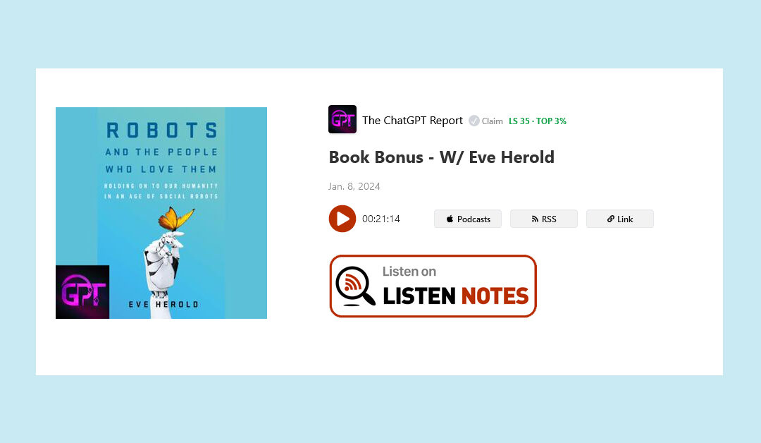 The ChatGPT Report –  Book Bonus With Eve Herold